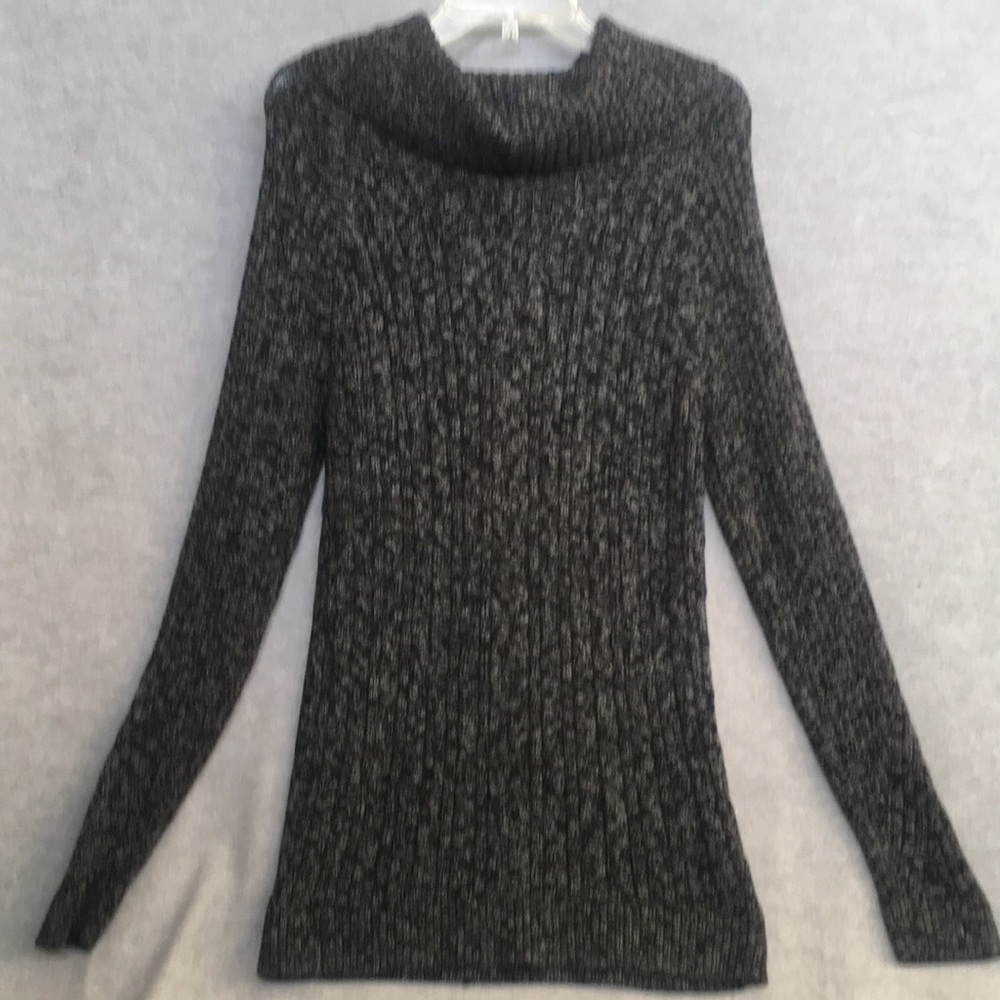 Segments Comfy Soft Long Line Cowl Neck or Over Shoulders Stretch Sweater